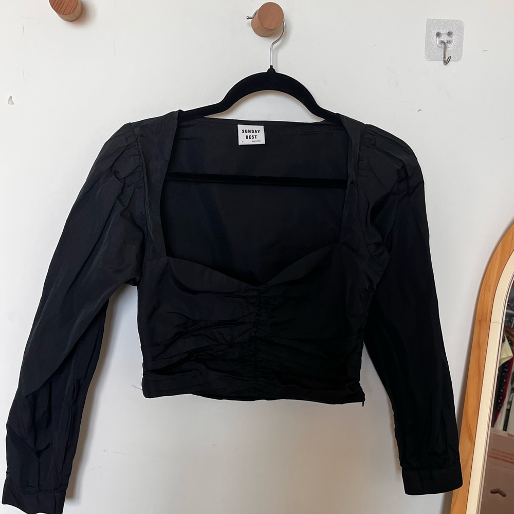 Sunday Best Elegant Black Blouse